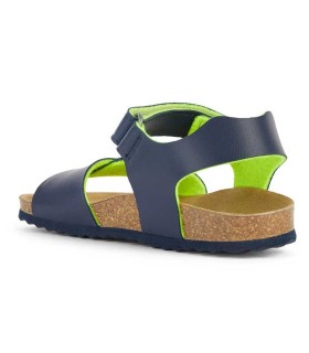 Sandalia Geox Ghita Azul y Amarillo Flúor
