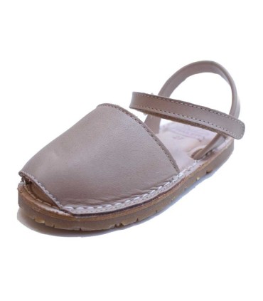 Avarca Niños Velcro Beige | La granota