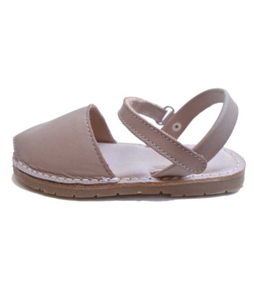 Avarca Niños Velcro Beige | La granota