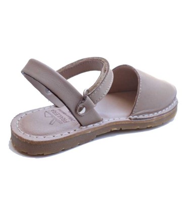 Avarca Niños Velcro Beige | La granota