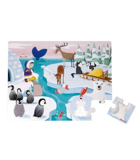 Puzzle Tactil La Vida En La Banquisa 20 Piezas | La granota