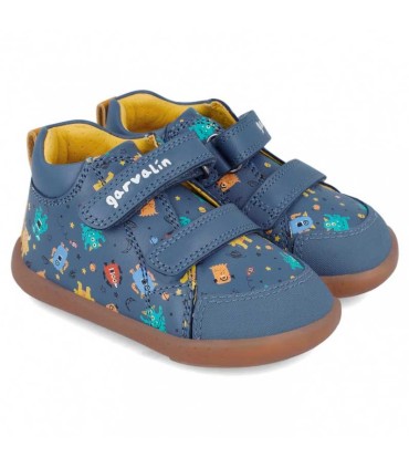 Botín Blandito Garvalín Azul Estampado | La Granota