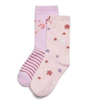 Calcetín de Niña con Estrellas Pack de 2 Unidades | La Granota