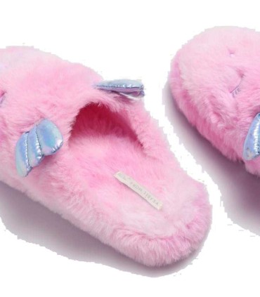 Zapatilla estar por casa Ysabel Mora Rosa con Bolas Blancas | La Granota