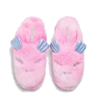 Zapatilla estar por casa Ysabel Mora Rosa con Bolas Blancas | La Granota