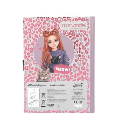 Diario Con Código Secreto Rebel Kitty TopModel | lagranota.es