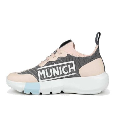 Zapatilla Deportiva Munich Jony Kid 08 Rosa Gris | lagranota.es