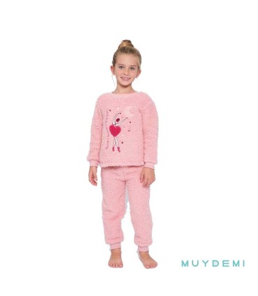 Pijama Niña Invierno Muydemi Rosa | lagranota.es