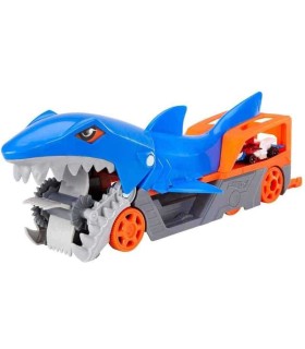 Hot Wheels Tiburón Mastica Y Transporta Coches