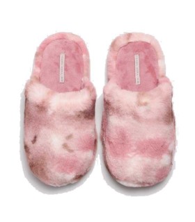 Zapatillas De Casa Mujer Estampado Rosa Ysabel Mora