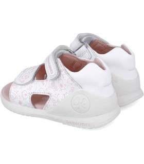 Sandalia Biomecanics Blanca Estampada Pajaritos
