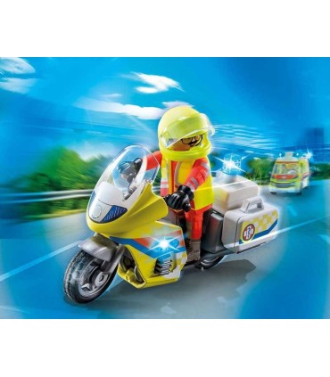 Moto de Emergencias Con Luz Playmobil 71205 | lagranota.es