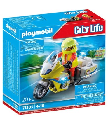 Moto de Emergencias Con Luz Playmobil 71205 | lagranota.es