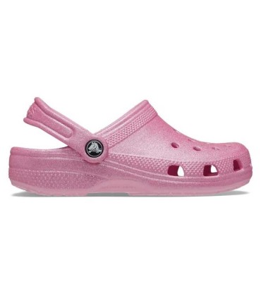 Zueco Crocs Classic Clog Pink Tweed Glitter | La Granota