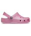 Zueco Crocs Classic Clog Pink Tweed Glitter