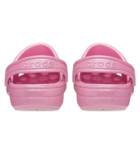 Zueco Crocs Classic Clog Pink Tweed Glitter