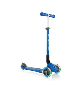 Patinete Globber Primo Lights Azul Plegable | lagranota.es