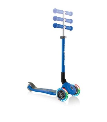 Patinete Globber Primo Lights Azul Plegable | lagranota.es