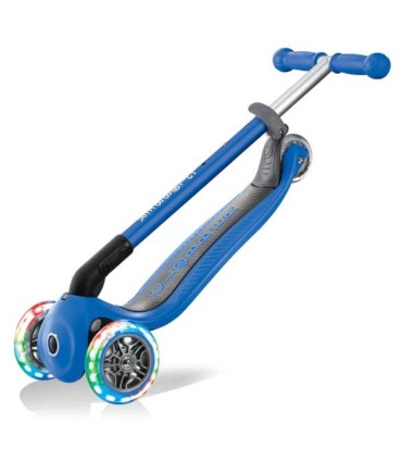 Patinete Globber Primo Lights Azul Plegable | lagranota.es