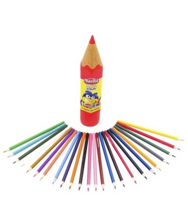 24 Lápices de Colores en Tubo Play-Doh | lagranota.es