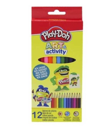 Play-Doh 12 lápices de Colores en Caja | lagranota.es