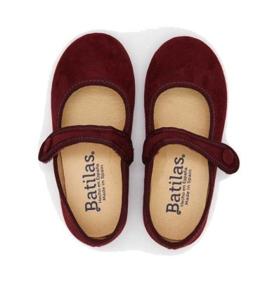 Merceditas Niña Batilas Botón Burdeos | lagranota.es