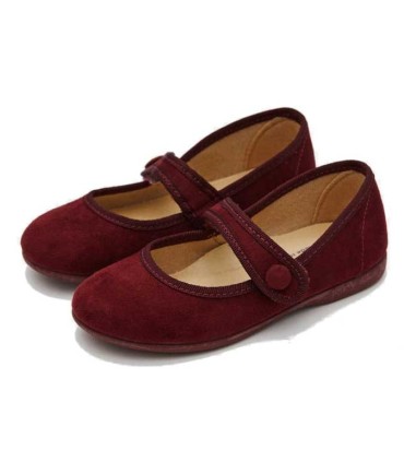 Merceditas Niña Batilas Botón Burdeos | lagranota.es