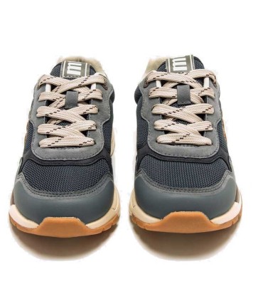 Deportiva Niño Mustang Compact Gris / Azul