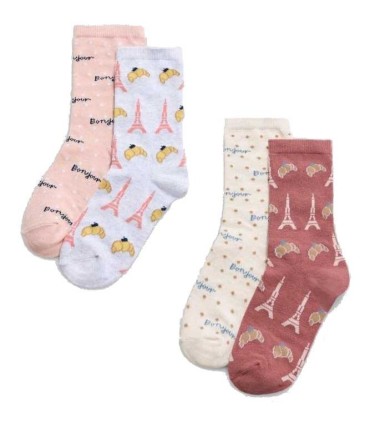 Calcetínes Niña Ysabel Mora Bonjour Pack 2 Unidades | lagranota.es
