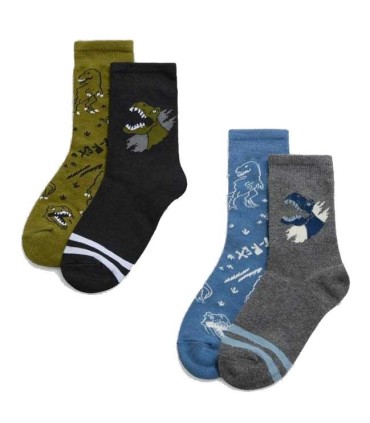 Calcetínes Niño Ysabel Mora Roar Pack 2  Unidades | lagranota.es