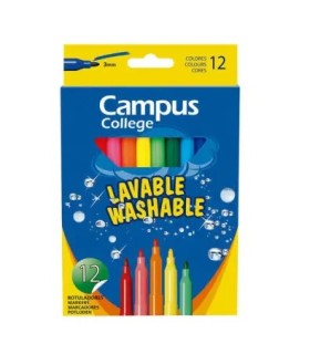 Pack 12 Rotuladores Lavables Campus | lagranota.es
