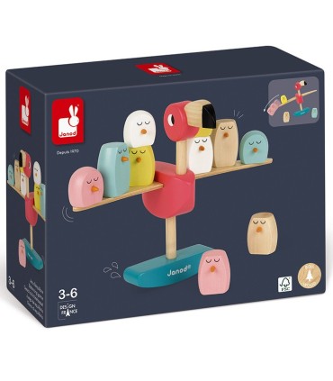 Juego de equilibrio Flamenco Rosa Janod | lagranota.es