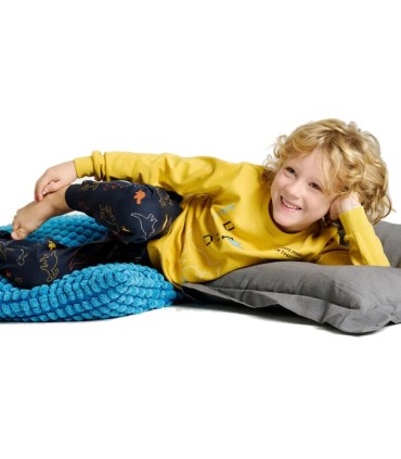 Pijama Niño Muydemi Epic Dino Mostaza| lagranota.es