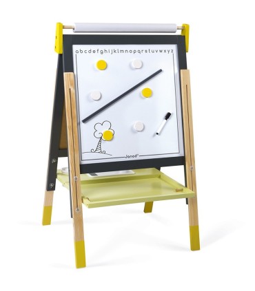 Pizarra Con Pies Regulable Gris/Amarilla | lagranota.es