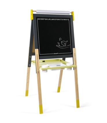 Pizarra Con Pies Regulable Gris/Amarilla | lagranota.es