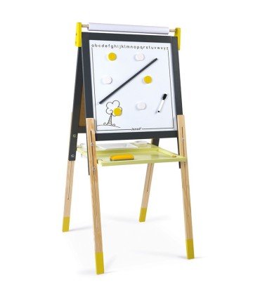 Pizarra Con Pies Regulable Gris/Amarilla | lagranota.es